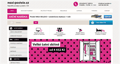 Desktop Screenshot of maxi-postele.cz